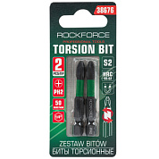 Набор торсионных бит PH2 1/4" 2 пр. 50 мм RockForce RF-38676