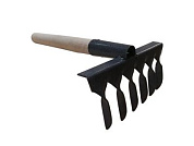 Грабли мет. витые 5 зуб. с дер.черенком 370 мм Рубин-7 ГВ5