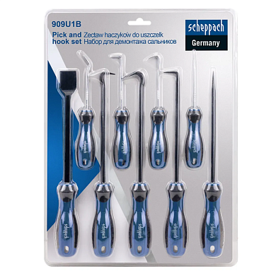 Набор съемников (крючков) для демонтажа сальников 9 пр Scheppach Sch-909U1B