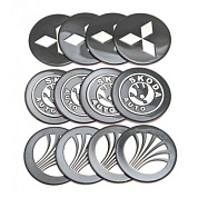 Наклейка на колпак 6см, TURBO, к-т 4шт, KING TURBO