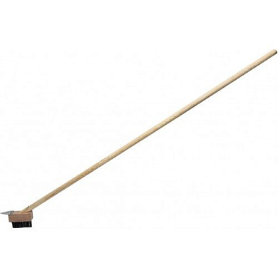 Щетка металлическая для чистки тротуарной плитки со скребком 1460 мм Vorel 35927