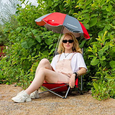 Кресло складное для кемпинга с зонтом садовым ForceKraft FK-SP-137 Z