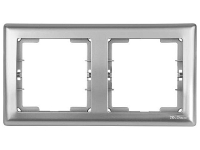 Рамка 2-ая горизонтальная серебро DARIA Mutlusan 2120 800 1282