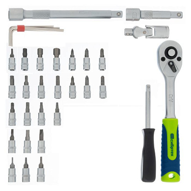 Набор головок-бит 1/4" 56 пр Сибртех 13399