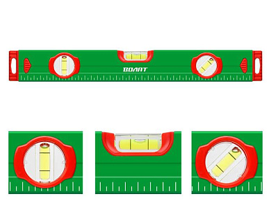 Уровень 400 мм магнитный, бытовой, Волат 31025-040