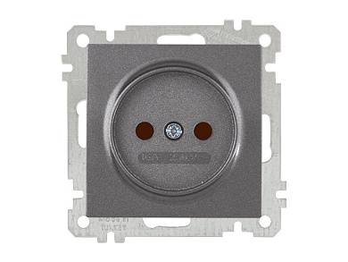 Розетка 1-ая, скрытая без рамки б/з шторки, дымчатая DARIA Mutlusan 2100 606 0295