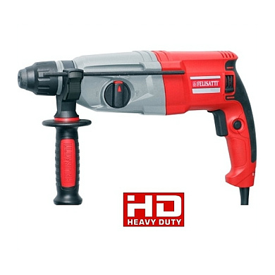 Перфоратор ручной электрический, 220В/50 Гц,850 Вт, 0-1100 об/мин, 0-4700 уд/мин, 3,0 Дж, SDS-Plus Felisatti П-28/850ЭР Felisatti