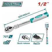Трещотка телескопическая 1/2 " TOTAL THT106128L