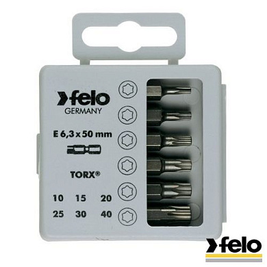 Набор бит Torx50 мм, 1/4'', 6 пр. Felo 3691516