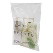 Набор: увлажняющий гель-патч для кожи вокруг глаз 25 мл LT-1831, скребок гуаша, повязка на голову на липучке, бежевая La and Te beaute LT-34