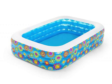 Надувной детский бассейн Happy Flora 229х152x56 см BESTWAY 54120