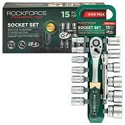 Набор торцевых головок 10-32 мм 1/2'' 6-гр 15 пр RockForce RF-4159 MSA