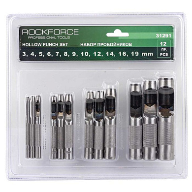 Набор пробойников 3-19 мм 12 пр RockForce RF-31291