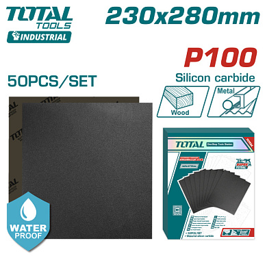 Шлифлисты 230X280 мм P100 TOTAL TAC010016 (50 шт)
