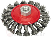Щётка-крацовка получаша крученная 100 мм М14 Vorel 06977