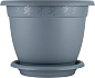 Горшок для цветов InGreen Aphrodite D 170 mm, 1,5л с подставкой №2 серый Пластик Репаблик IG420211026