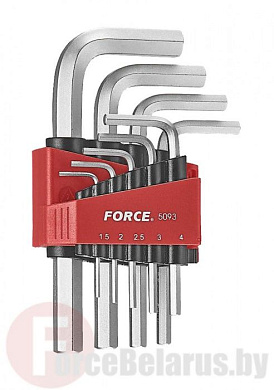 Набор 6-гр. ключей Force 5093S (1/16''-3/8'') 9 пр.