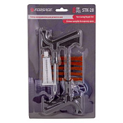 Набор инструментов для ремонта шин 8 пр., шило, протяжка-''мелкая спираль'', шнуры-5 шт, клей, Forsage F-STK-28