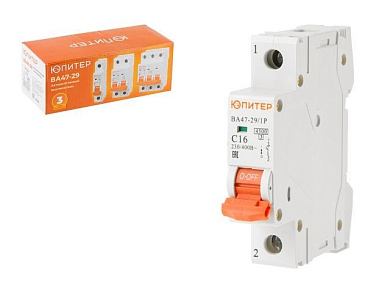 Автоматич. выключатель ВА47-29 1Р 32А 4,5кА, х-ка С, Юпитер JP7501-32