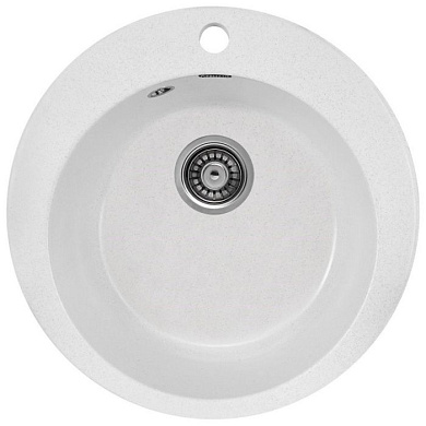 Мойка кухонная из мраморной крошки, белый, A04-18 Gerhans