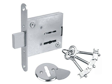 Замок врезной Омега ЗВ8-4, 3 ключа ОМЕГА 00-00000413