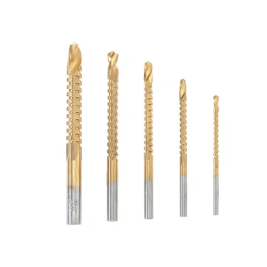 Набор cверл-фрез по металлу 3-8 мм, HSS, ТИТАН, цилиндрический хвостовик, 5 пр KRANZ KR-91-0585