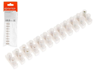 Зажим винтовой ЗВИ-20А (14мм2) 12 пар ПЭ Юпитер (клеммная колодка, 14 мм2) (ЮПИТЕР)