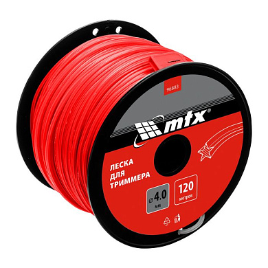 Леска для триммера звезда 4,0 мм х 120 м, на катушке MTX 96883