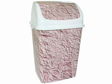 Ведро для мусора "Гранж" 18 л белый РУССПЛАСТ РП-1013-ГЧ