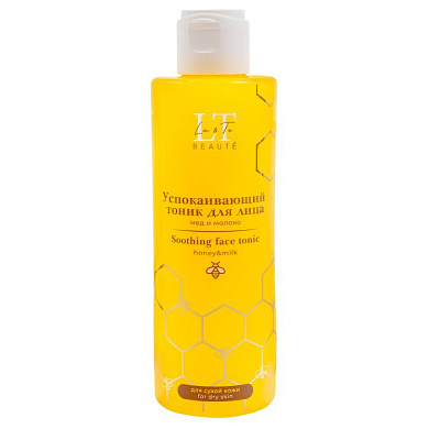 Успокаивающий тоник для лица мед и молоко для сухой кожи La and Te beaute LT-1190