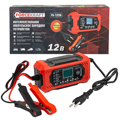 Устройство зарядное импульсное для АКБ ForceKraft FK-1206