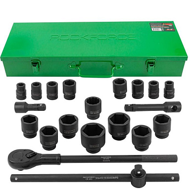 Набор инструментов ударных 21 пр, 3/4'' 6-гр. RockForce RF-6212-5MPB