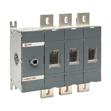 Рубильник 1250A 3P без рукоятки управления TwinBlock EKF tb-s-1250-3p