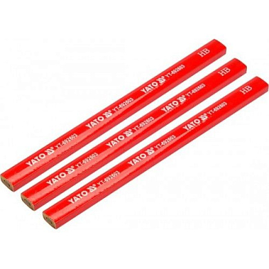 Набор столярных карандашей HB 3 шт. Yato YT-692603