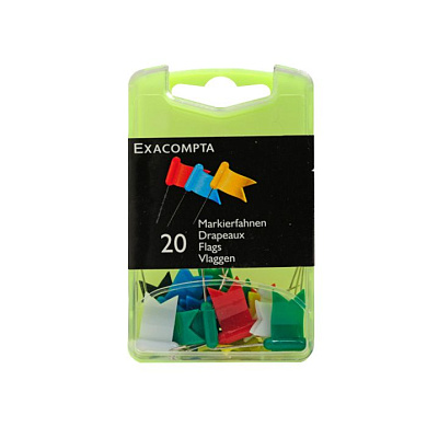 Иглы-флажки, 20 шт, ассорти