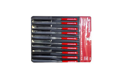 Набор надфилей разнопрофильных 10 пр., L-180 мм, Ø5 мм, Forsage F-6165