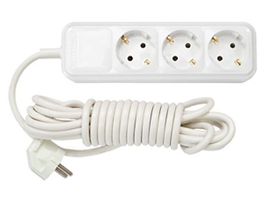 Удлинитель бытовой 10м (3 роз., 3.7кВт, с/з, ПВС 3х1,5) (Макс. мощность - 3700 Вт, ток - 16А) Bylectrica У16-32110м