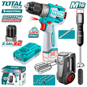 Набор аккумуляторных инструментов TOTAL TCKLI1638