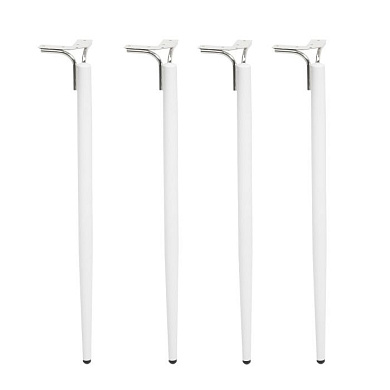 Опора мебельная DIANA h725, белый матовый/хром, 1 упак 4 шт., AKS 112518