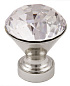 Ручка меб. кнопка мет. Crystal Palace B 25мм, хром+кристал AKS 72605