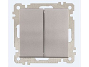 Выключатель 2-клав., скрытый, без рамки, пруж. зажим серебро, DARIA, 10 A, 250 V, IP 20 Mutlusan 2100 402 0182