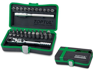 Набор инструментов MINI 1/4'' 34 пр. 6-гр. Toptul GADW3401