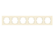 Рамка 6-ая горизонтальная кремовая, RITA, Mutlusan 22208001602