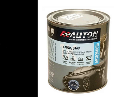 Автоэмаль алкидная 601 Черная Банка, 0,8 л AUTON ATN-P07186-08