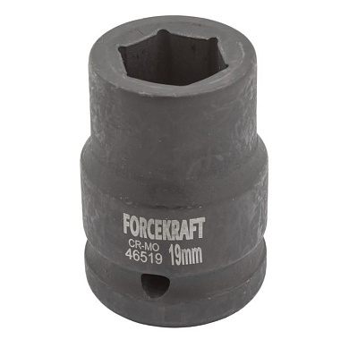 Ударная торцевая головка 19 мм. 6-гр. 3/4'' ForceKraft FK-46519