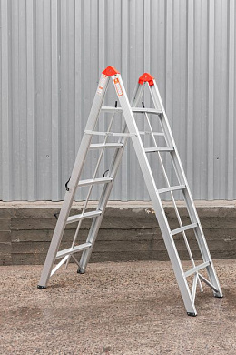 Стремянка складная алюминевая бытовая, 5 ступеней Forsage F-TL603-5