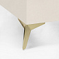 Опора мебельная мет. HELLY h100 угловая матовое золото AKS 115528