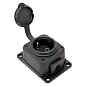 Роз, одномест, с защит, крышкой каучуковая 230В 2P+PE 16A IP44 EKF PRO RPS-014-16-230-44-r
