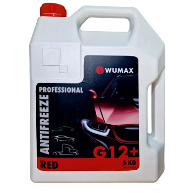 Антифриз ANTIFREEZE PROFESSIONAL G12 PLUS, красный, 5 кг., WUMAX 1861700305