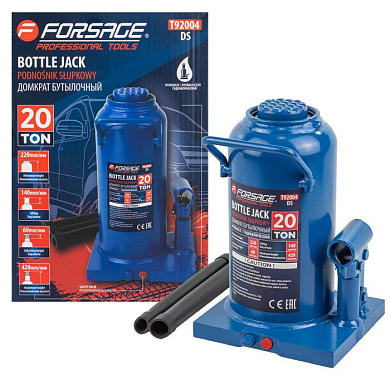 Домкрат бутылочный 20 т 235-445 мм Forsage F-T92004 DS